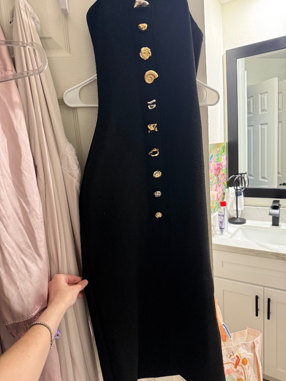 Mango strapless midi dress